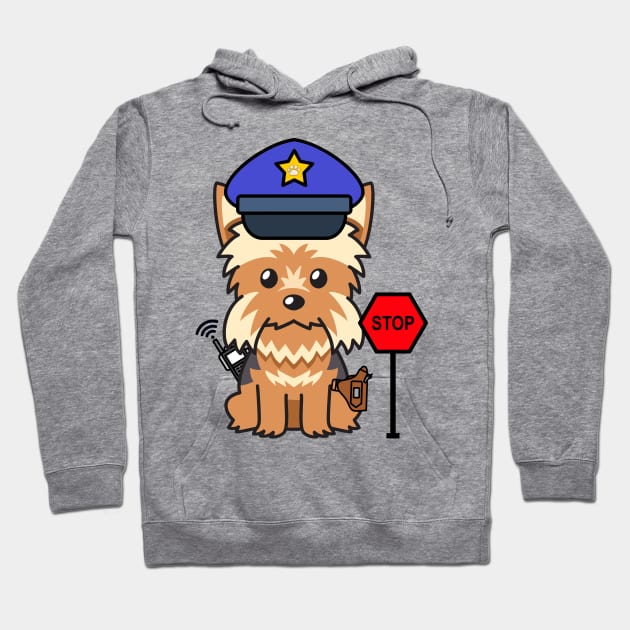 Police Dog Yorkshire Terrier Hoodie by Pet Station